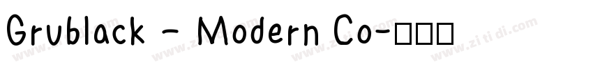 Grublack – Modern Co字体转换